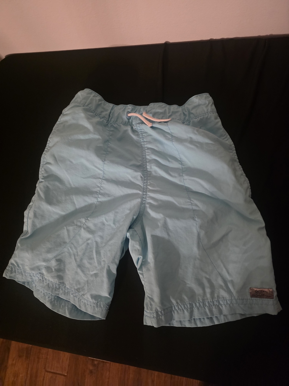 OP Light Blue Boys Swim Trunks with Drawstring Medium